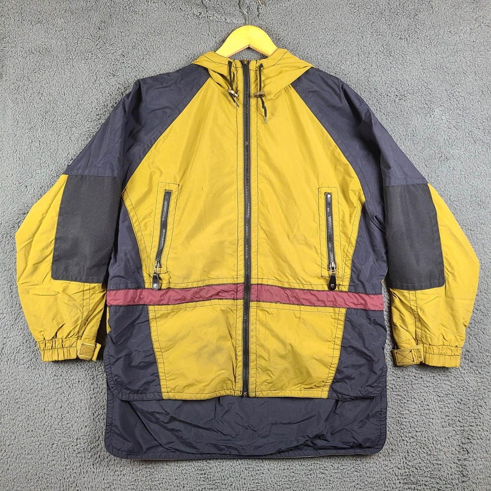 Vintage Ocean Pacific Tech Mens Colorblock Hooded Windbreaker Jacket Small